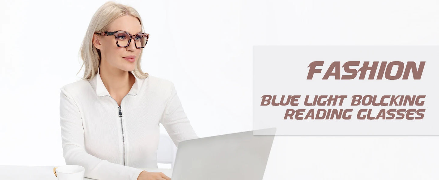 Anti-Blue Light Reading Glasses Good Quality Prescription Glasses For Women Fashion Square Reading Computer Eyeglasses