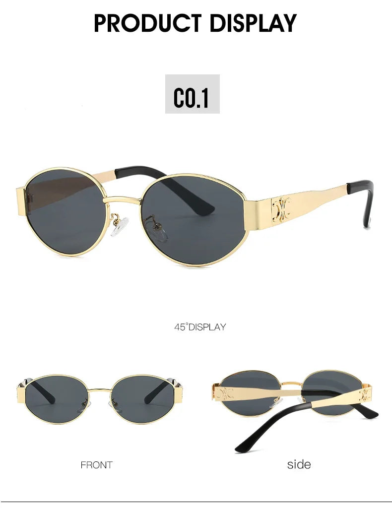 Luxury Metal Brand Sunglasses for Men and Women