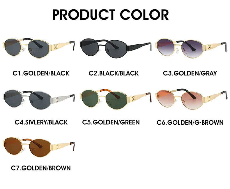 Luxury Metal Brand Sunglasses for Men and Women