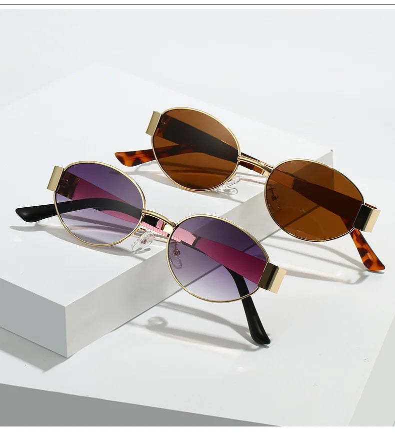 Luxury Metal Brand Sunglasses for Men and Women