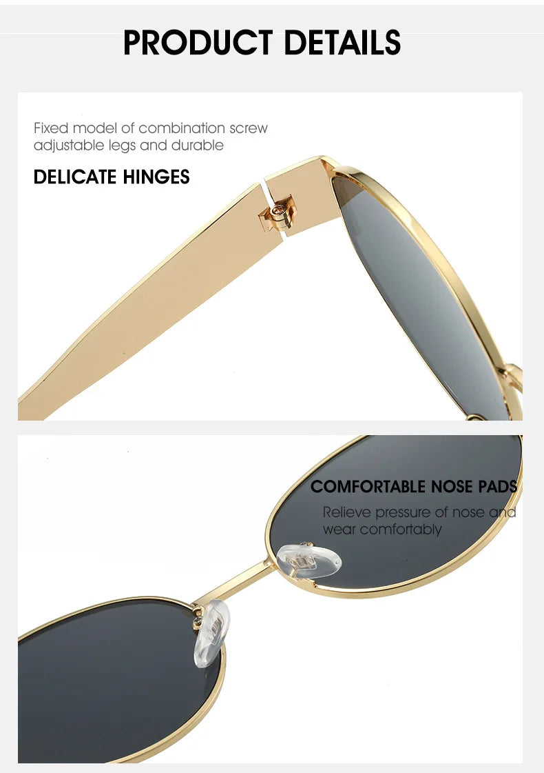 Luxury Metal Brand Sunglasses for Men and Women