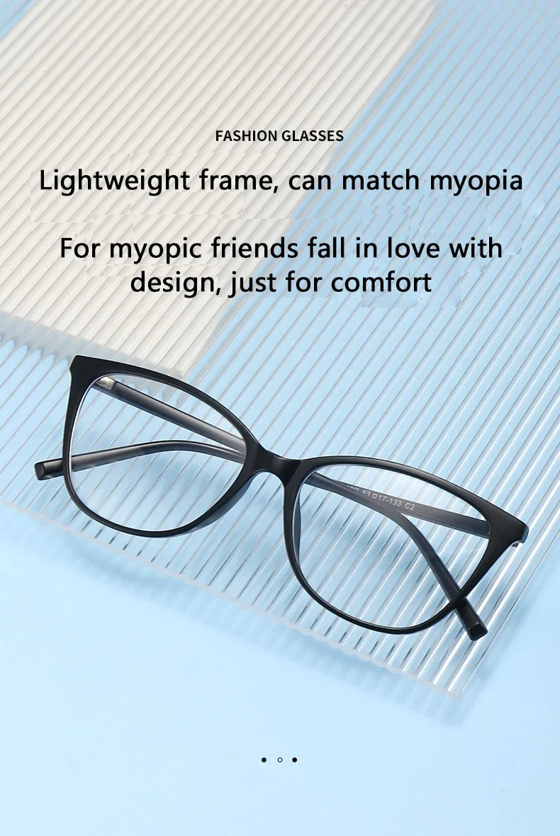 Cat Eye Women Myopia Sunglasses 6 In 1 Polarized Magnetic Clip On Glasses Optical Prescription Eyeglass Frames